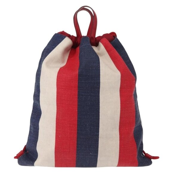 GUCCI Backpack Canvas Blue Red 473872 Auth BA7277 - Picture 2 of 16